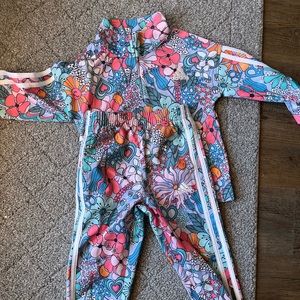 Toddler girl adidas track suit floral 3T